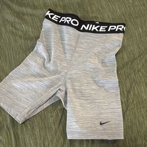 Nike Pro Heather Gray Compression Shorts